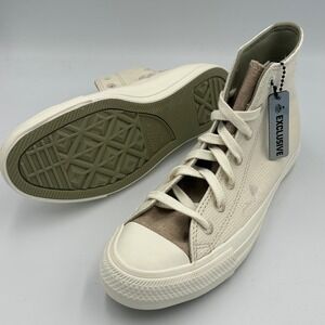 Converse Chuck Taylor All Star Hi CTAS Egret Floral 7.5 Boho Neutral Sneakers